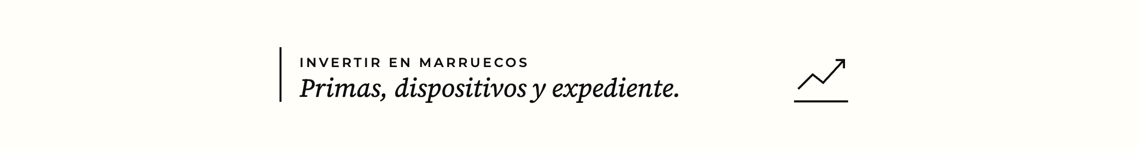 Invertir en Marruecos — primas, dispositivos y expediente
