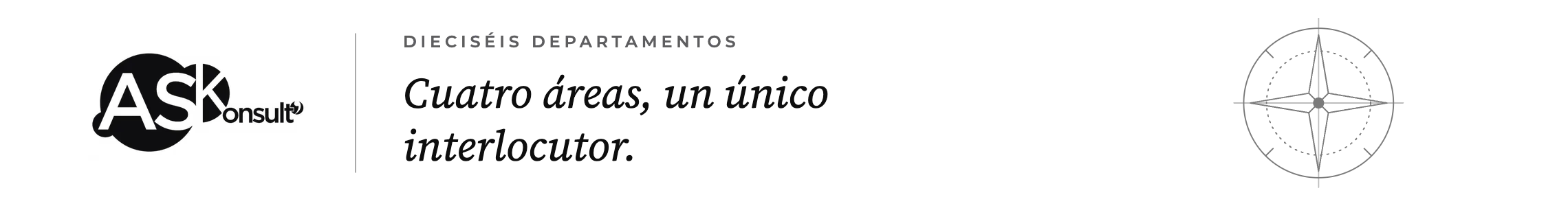 Consultoría de estrategia — cuatro áreas, un único interlocutor